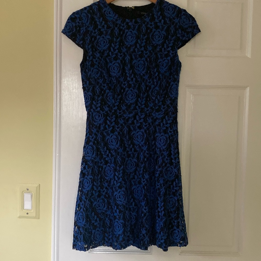Cynthia Steffe A-line black/blue dress